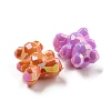 UV Plating Opaque Acrylic Faceted Beads MACR-D024-03-2