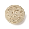 Golden Tone Wax Seal Brass Stamp Head DIY-B079-01G-X-2
