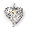 Brass Micro Pave Cubic Zirconia Pendants KK-S510-32GP-04-1