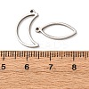 10Pcs 201 Stainless Steel Open Back Bezel Pendant Sets STAS-B101-06A-P-3