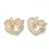 Brass Micro Pave Cubic Zirconia Peg Bails Pendants KK-T038-359G-1