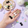 20Pcs 4 Colors Resin Pendants RESI-YW0004-14-3
