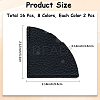 16Pcs 8 Colors PU Leather Fan Bookmarks AJEW-CL0001-23-2