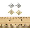 4Pcs 2 Colors Brass Pave Cubic Zirconia Fruit Connector Charms KK-FS0001-73C-5