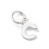 925 Sterling Silver Letter Charms STER-C012-01S-C-1