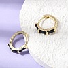 Brass Pave Cubic Zirconia Hoop Earrings EJEW-G471-09G-02-2