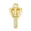 Brass Micro Pave Clear Cubic Zirconia Pendants LS-KK-L238-22G-1
