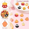 16Pcs 8 Styles Opaque Resin Pendants RESI-YW0003-16-3