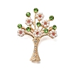 Bottle of Flowers Alloy Olivine Rhinestone Brooch LS-JEWB-Q002-02G-1