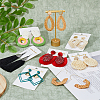 8 Pairs 8 Style Alloy & Raffia & Wood & Polyester Dangle Stud Earrings for Women EJEW-FI0002-76-5