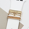 Heart Alloy Watch Band Charms Set MOBA-PW0001-57-04-1