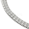 Non-Tarnish 304 Stainless Steel Herringbone Chain Bracelet BJEW-D028-02D-01P-3