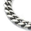 Tarnish Resistant Men's 304 Stainless Steel Cuban Link Chain Bracelets STAS-A051-04B-3