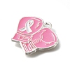 Breast Cancer Pink Awareness Ribbon Theme Alloy Enamel Pendants ENAM-C026-01J-S-2