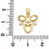 Brass Micro Pave Cubic Zirconia Pendants KK-T070-49G-3