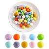 100Pcs Silicone Beads 15mm Honeycomb Silicone Bead Colorful Loose Spacer Beads Silicone Bead kit for DIY Bracelet Necklace Keychain Making Craft JX306A-1