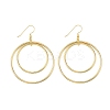 Electroplated 304 Stainless Steel Flat Round Dangle Earrings EJEW-Z129-09G-4