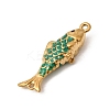 304 Stainless Steel Enamel Fish Connector Charms STAS-B128-54G-04-2
