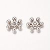 Snowflake Zinc Alloy Beads Spacers X-PALLOY-Q062-AS-2