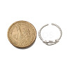 Brass Micro Pave Clear Cubic Zirconia Open Cuff Rings for Women RJEW-R005-06P-6