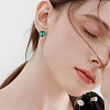 50Pcs Flat Round 304 Stainless Steel Stud Earring Settings STAS-BBC0005-84D-5