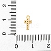 Brass Micro Pave Clear Cubic Zirconia Charms KK-V016-22A-G-3