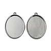 Tibetan Style Alloy Oval Tray Pendant Cabochon Settings LS-TIBEP-A19948-B-LF-1