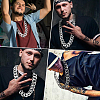 1Pc Acrylic Cuban Link Chain Necklaces for Men NJEW-SP0001-09A-S-7