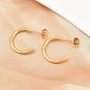 316 Stainless Steel C-Shaped Stud Earrings EJEW-D339-03G-3