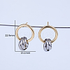 Two Tone Brass Twisted Hoop Earrings CZ4094-4