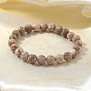 Natural Maifanite/Maifan Stone Bead Stretch Bracelets X-BJEW-K212-B-044-8