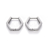 Non-Tarnish 304 Stainless Steel Huggie Hoop Earrings X-STAS-S103-24P-1