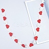 Heart Embroidered Polyester Ribbon OCOR-WH0060-18A-1