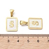 Ion Plating(IP) 304 Stainless Steel Pave Shell Pendants STAS-G327-01G-S-3