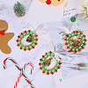 Christmas Wreath Acrlic & Glass Pendant Decorations PALLOY-GO00036-5
