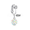 Zinc Alloy Pave Clear AB Cubic Zirconia Clip on Belly Rings FS-WGD716D-02-1-1
