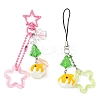 Acrylic & Glass & Alloy Pendant Mobile Straps KEYC-FZ00009-3