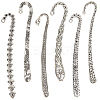 12Pcs 6 Styles Tibetan Style Alloy Bookmark Findings with Holes FIND-SC0008-99-1
