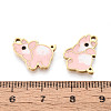 304 Stainless Steel & Enamel Pig Pendants STAS-T073-18G-3