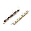 Brass Micro Pave Cubic Zirconia Links X-KK-I658-24A-2