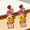 Teachers' Day Printed Acrylic Stud Dangle Earrings for Women WGAB7A7-01-2