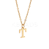 304 Stainless Steel Letter Pendant Necklaces NJEW-LP0001-53T-G-1