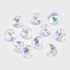 Faceted Glass Rhinestone Charms RGLA-F049-8mm-001AB-1