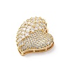 Brass Micro Pave Clear Cubic Zirconia Multi-strand Links KK-S510-19G-2