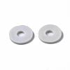 Flat Round Handmade Polymer Clay Beads CLAY-R067-10mm-39-7