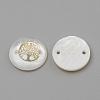 Freshwater Shell Links connectors SHEL-Q009-003G-2
