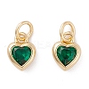 Brass inlaid Cubic Zirconia Pendants ZIRC-A019-13G-H-1