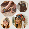 2Pcs Non Woven Fabric Embroidery Needle Felt and Seed Beads Cloth Appliques PATC-PH0001-40B-2