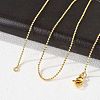 Brass Ball Chain Necklaces MAK-L009-06G-2