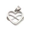 304 Stainless Steel Pendants STAS-K243-21P-2
